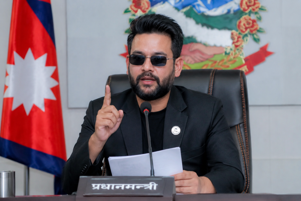 राष्ट्रका नाममा सम्बोधन गर्दै प्रधानमन्त्री बालेन शाह