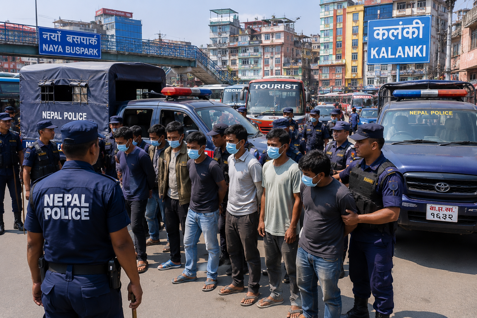 काठमाडौंमा यात्रुसम्बन्धी अनधिकृत गतिविधिहरूको विरोधमा प्रहरी अभियान