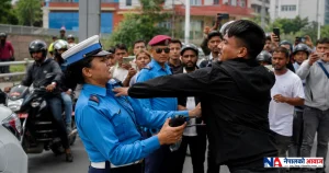 बानेश्वरमा ड्युटीमा खटिएकी महिला ट्राफिक प्रहरीमाथि हातपात