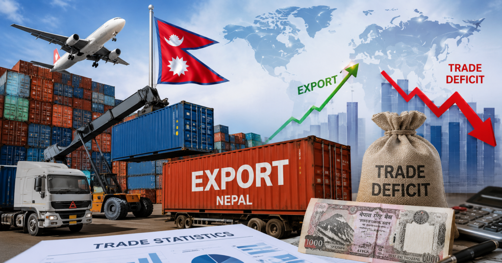नेपालको निर्यात वृद्धि र बढ्दो व्यापार घाटा