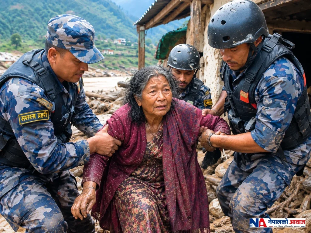 भोटेकोशी बाढीमा हराएकी ६० वर्षीया महिला ११ दिनपछि सकुशल उद्धार