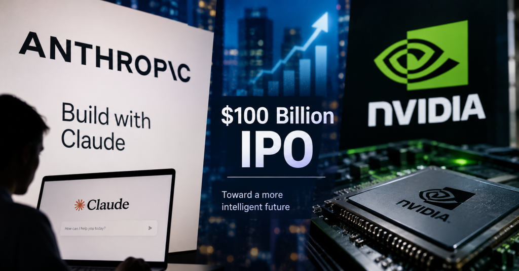 Anthropic को सम्भावित १०० अर्ब डलरको IPO र Nvidia लगानीसम्बन्धी सांकेतिक तस्बिर